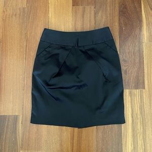 Forever 21 Black Satin Skirt, Size M